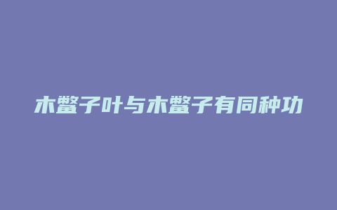 木鳖子叶与木鳖子有同种功效吗