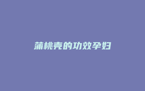 蒲桃壳的功效孕妇