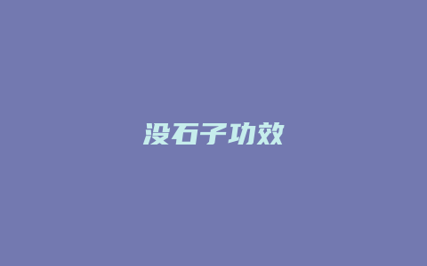 没石子功效