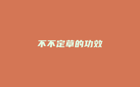 不不定草的功效