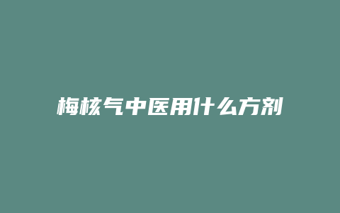 梅核气中医用什么方剂