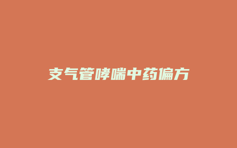 支气管哮喘中药偏方