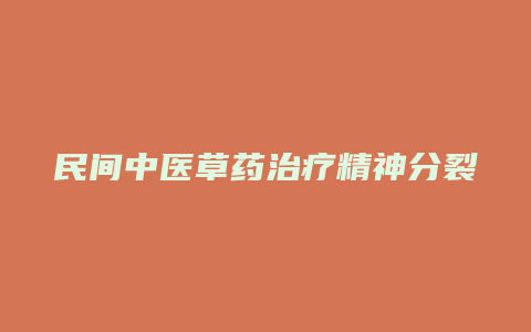 民间中医草药治疗精神分裂偏方