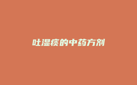 吐湿痰的中药方剂