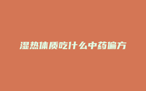 湿热体质吃什么中药偏方